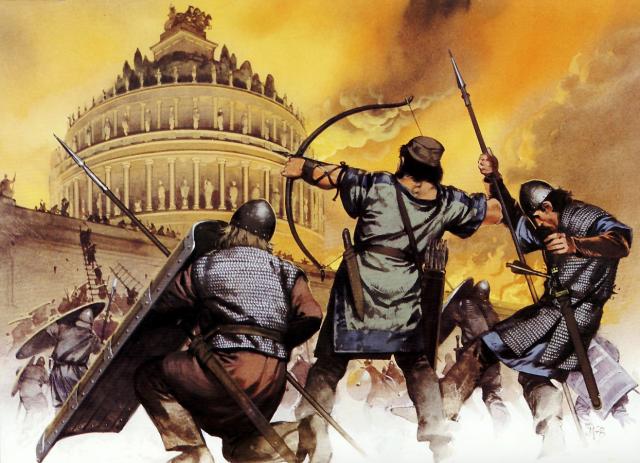 Figure illustrations/Sitio de Roma 537 dC Ostrogodos atacan templo Adriano.preview.jpg